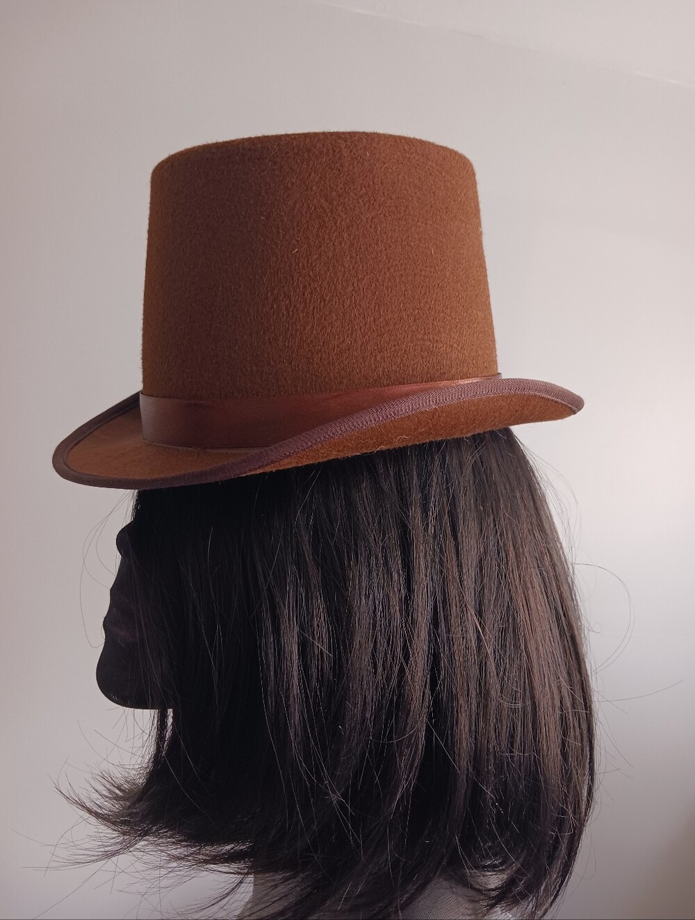 Brown Felt Coachmans Top Hat Costume Accessory Small Top NWOT - Picture 2 of 12